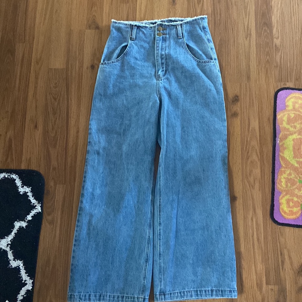 High Waist Wide Leg Boyfriend Style Jeans